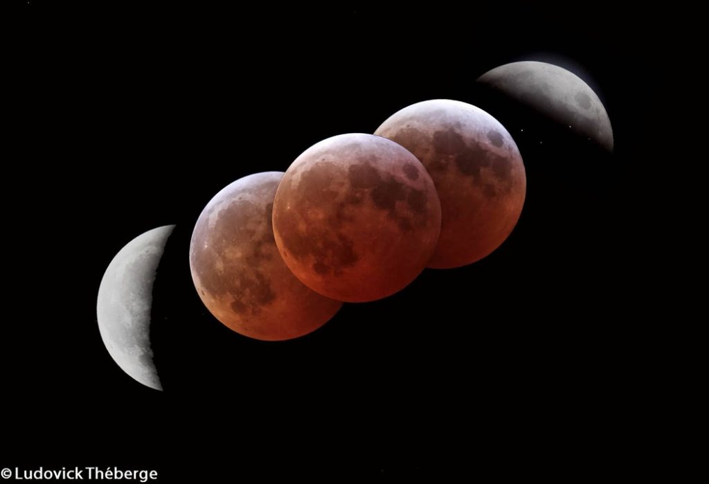 Éclipse lunaire capturée par Ludovick Théberge. (Photo: Ludovick Théberge)