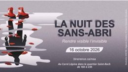 La Nuit des sans-abri se déroulera au carré Lépine le vendredi 16 novembre prochain. (Image: RAIIQ)