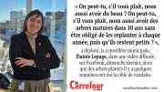 La publication de madame Mme Lepage a suscité de nombreuses réactions.