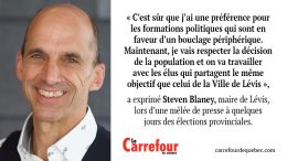 Le dossier du troisième lien est toujours prioritaire pour le maire Steven Blaney.
