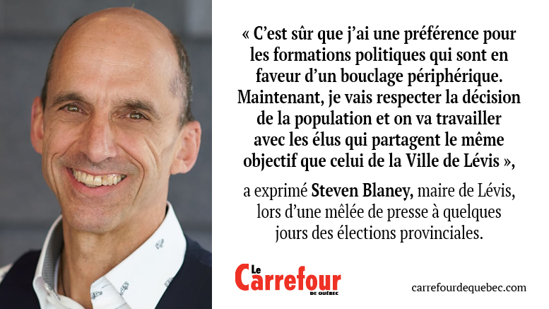 Le dossier du troisième lien est toujours prioritaire pour le maire Steven Blaney.
