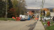 Les travaux sur la rue Seigneuriale sont en cours depuis le mois de juin. (Photo: Louis-Alexandre Parent)