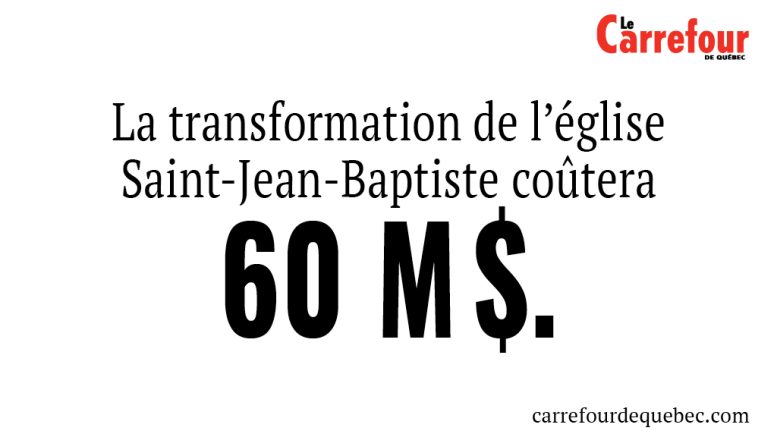 La transformation de l’église Saint-Jean-Baptiste devrait être terminée en 2030.