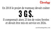 Le projet de 23 km s'étalait entre la rue Le Gendre et la 76e rue à Charlesbourg.